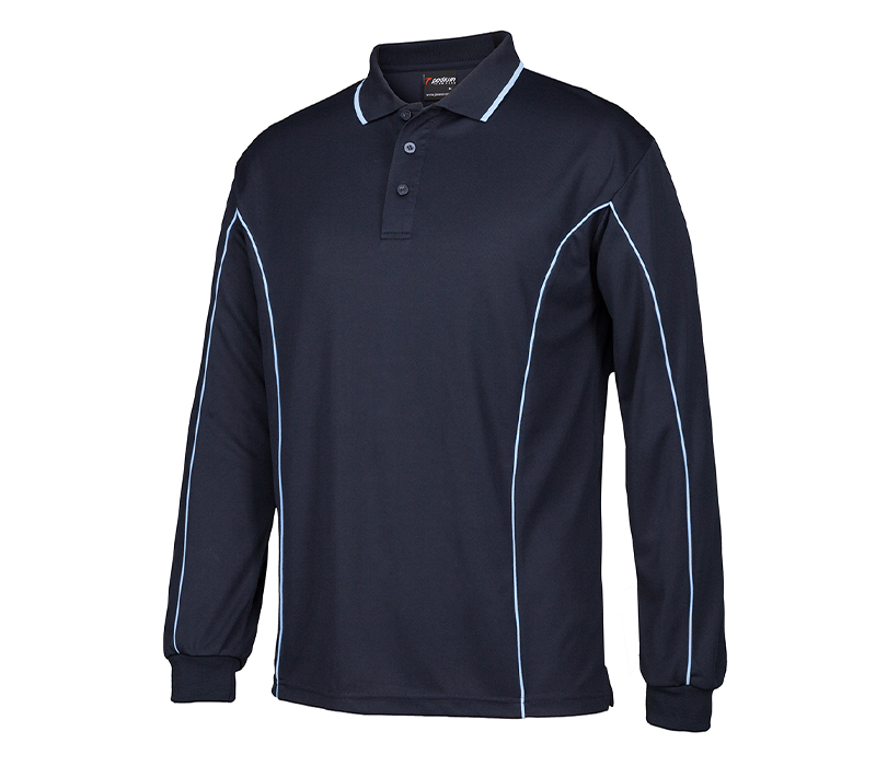 JB's Podium PIPING Long Sleeve Polo | Secondary Image
