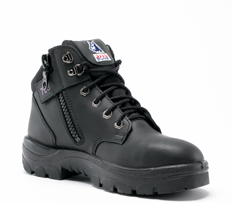 Safety Boot Steel Blue PARKES Womens Lace/Zip | Primary Image