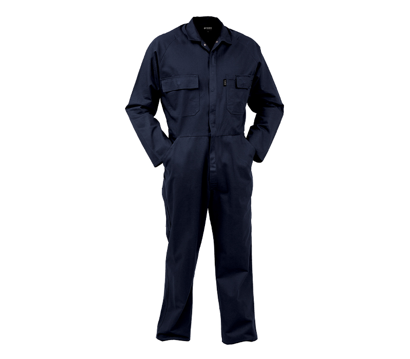 Argyle 100% Cotton Long Sleeve Overalls (Dome Front), Navy | Primary Image
