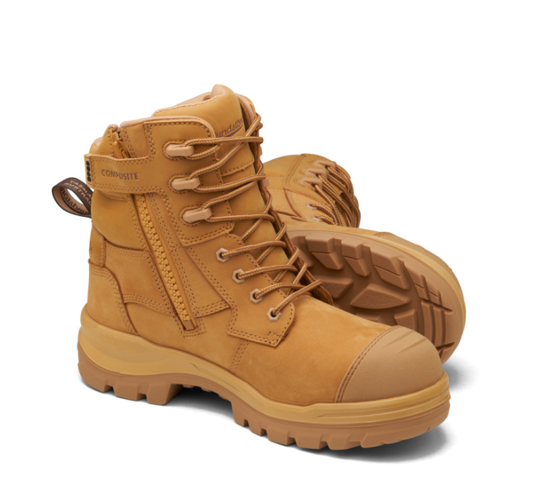 Safety Boot Blundstone 8560 RotoFlex, Lace/Zip, CT, Wheat | Secondary Image