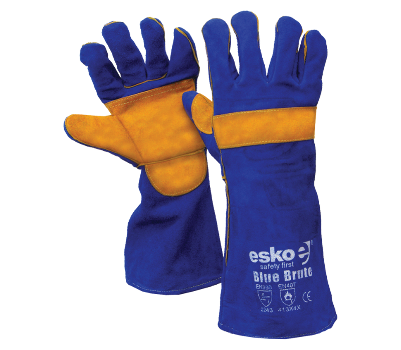 Image of Esko BLUE BRUTE Blue/Gold Welding Glove, Kevlar Stitching, 40cm