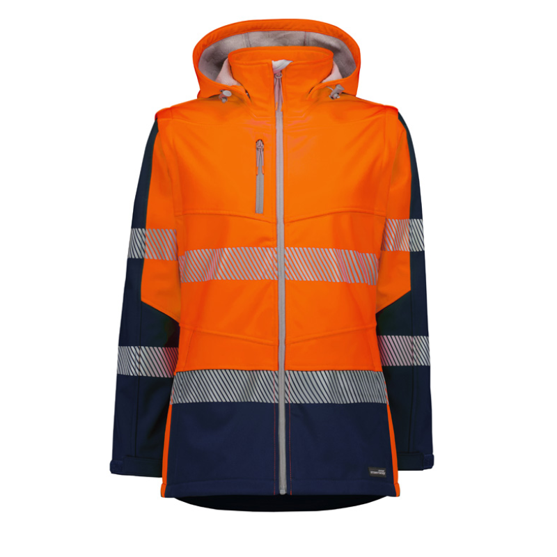 Image of Syzmik Womens Day/Night Zip Off Sleeve Soft Shell Jacket