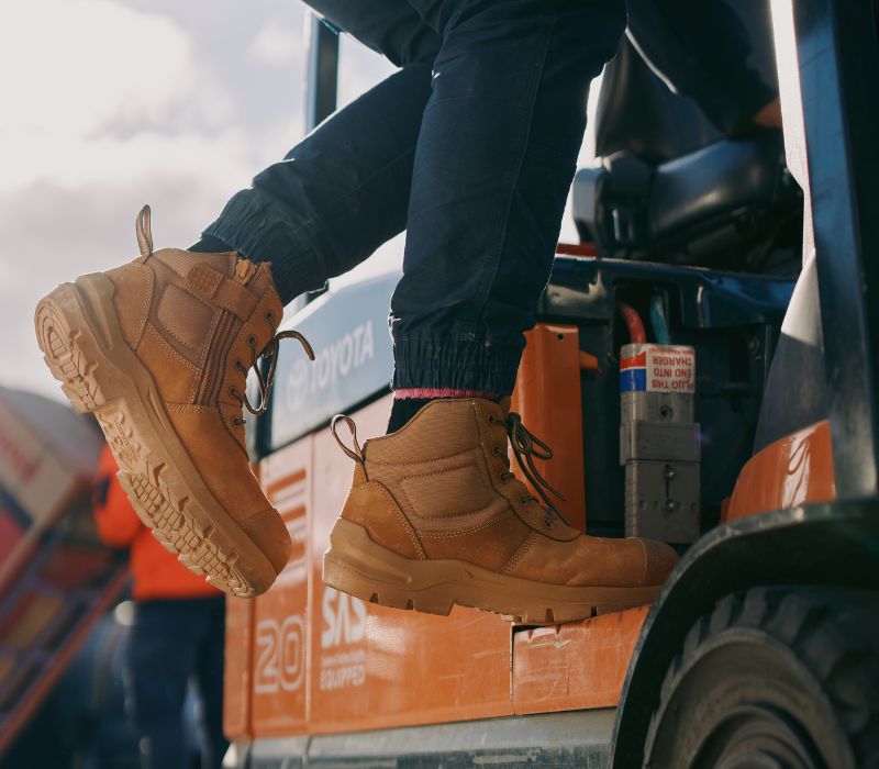 Image of Safety Boot Blundstone 7550 Lace/Zip, CT, Wheat